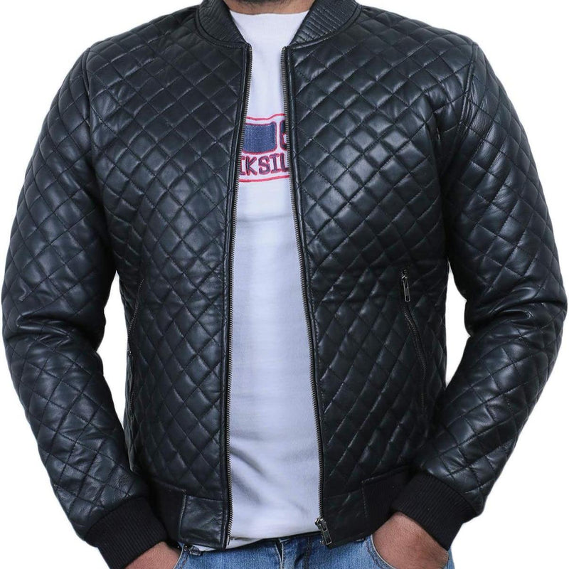 Chaqueta Bomber Masculina de Manga Larga con Cremallera